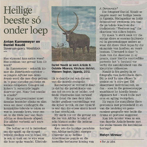 Heilige Beeste só onder Loep - Die Burger